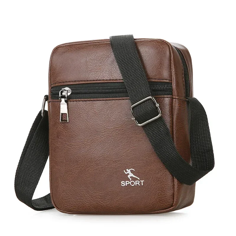 Vintage Messenger Bag Mannen Pu Lederen Zakelijke Werknemer Schoudertas Bruine Zwarte Man Crossbody Tas Mannelijke Handtas Cadeau Voor Echtgenoot