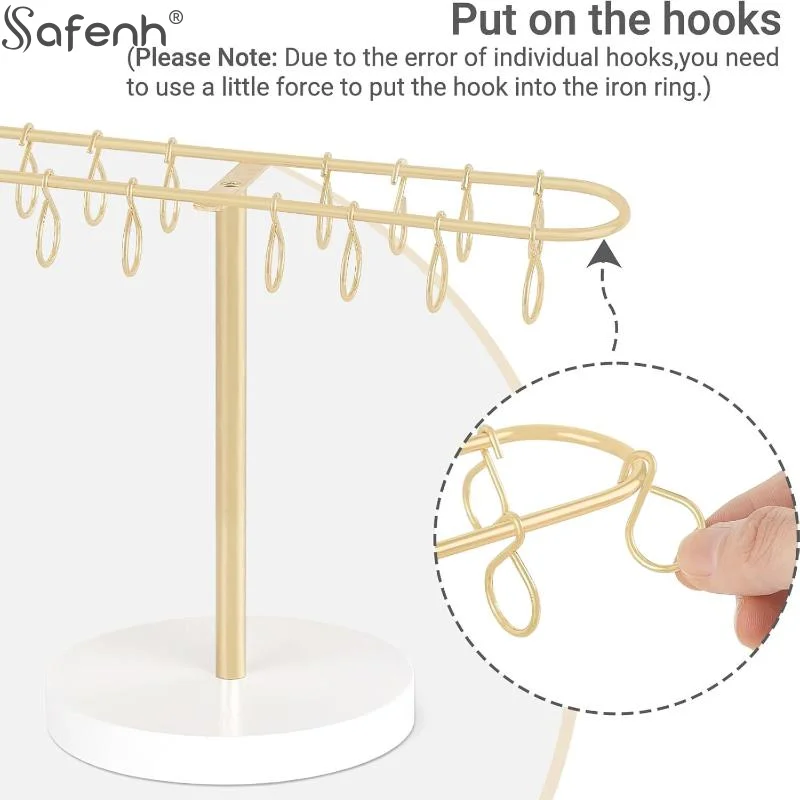 

Multifunctional Display Stand Headbands Holder Hair Clip Display Rack Metal Claw Clip Storage Rack With 16 Hooks