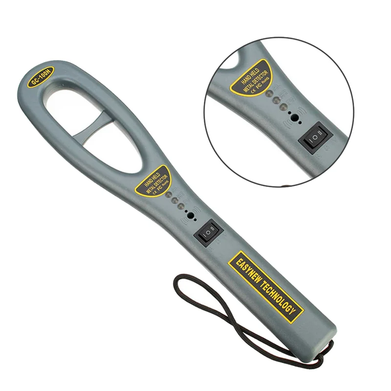 1 PCS GC101H Detector de metais portátil portátil Detector de metais Super Scan Contador de luz cinza