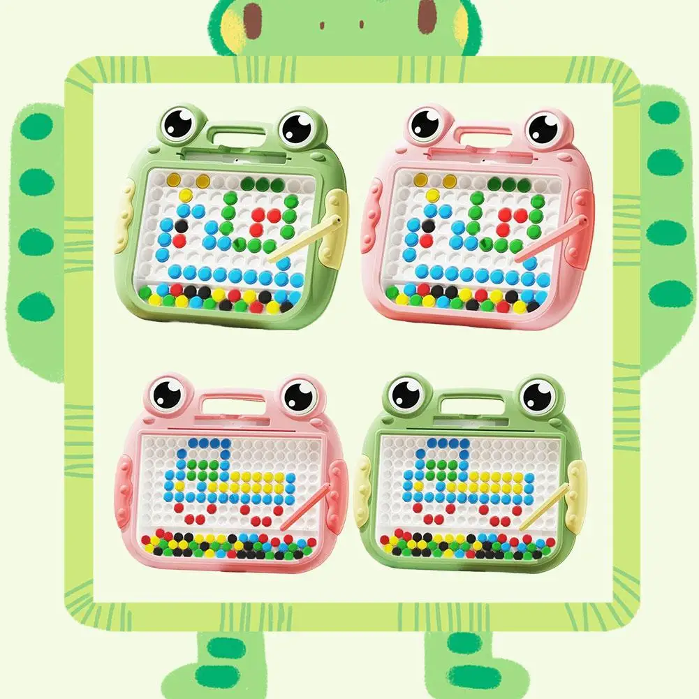 กระดานวาดภาพแม่เหล็กสำหรับเด็ก กระดานวาดภาพขนาดใหญ่พร้อมลูกปัดแม่เหล็กและปากกา กระดานวาดภาพขนาดใหญ่สำหรับเด็ก ของเล่นเพื่อการศึกษา