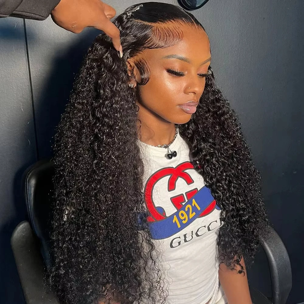 Mossily 200 densidade onda profunda perucas sem cola cabelo humano pronto para ir 5x5 6x6 fechamento do laço pré-arrancado peruca encaracolado malásia para mulher