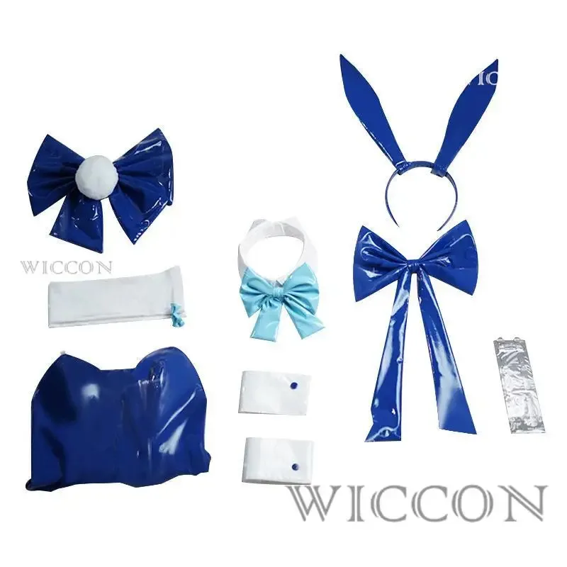 az15Blue Archive Asuma Toki Cosplay Costume Wigs Halos Sexy Bunny Jumpsuit Kawaii Women Girls Halloween Party Sui