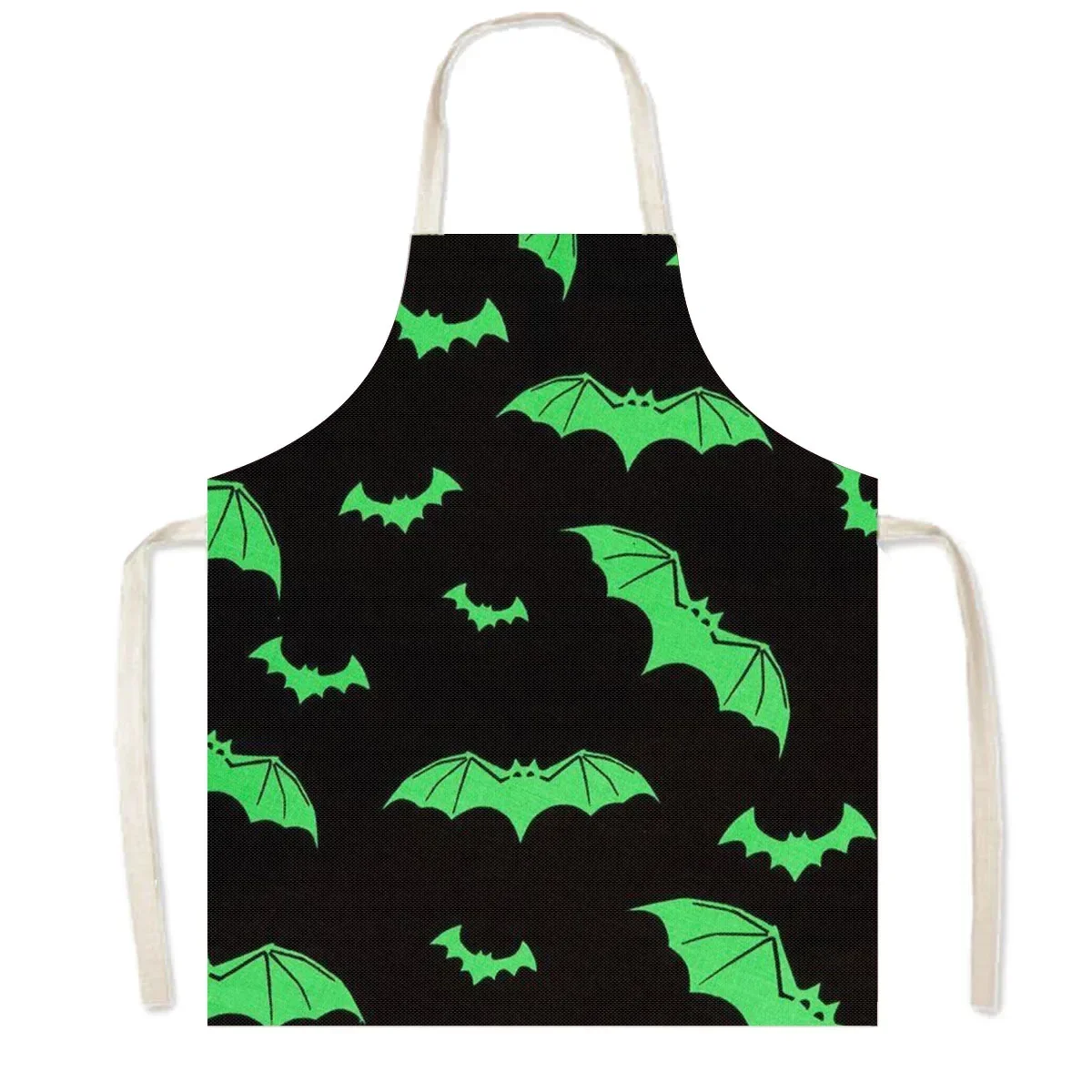 Vampire Bat Ghost Print Kitchen Aprons Gothic Style Women Men Baking Home Cleaning Clothes Pinafore Chef Waiter Cooking Apron