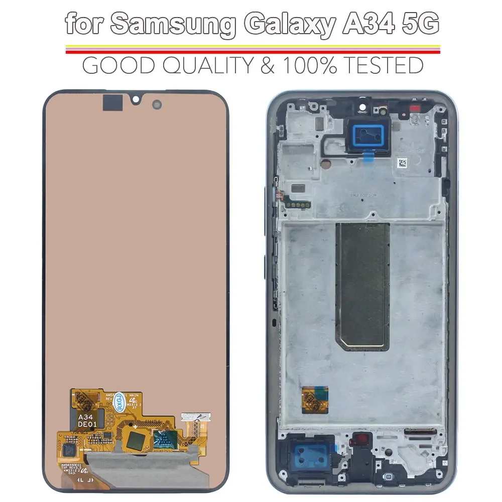 Nowy zamiennik wyświetlacza LCD do Samsung Galaxy A34 5G, odpowiedni dla A34 5G A346E A346B A346M, ekran dotykowy LCD do telefonu komórkowego. — zdjęcie produktu 4