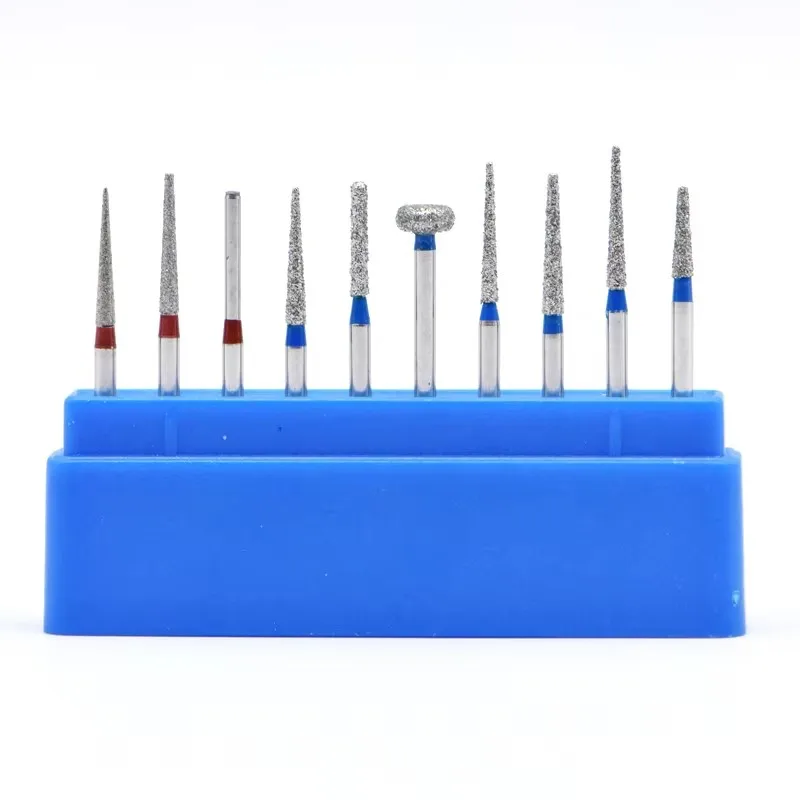 10pcs/Set Diamond Nail Drill Bit Rotery Electric Milling Cutters For Pedicure Manicure Files Cuticle Burr Nail Tools Accessories