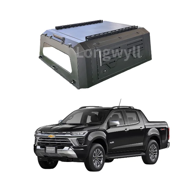 

Waterproof Truck Cap with Roof Racks for Chevrolet S10 Lightweight Aluminum Camper Shell Smartcap