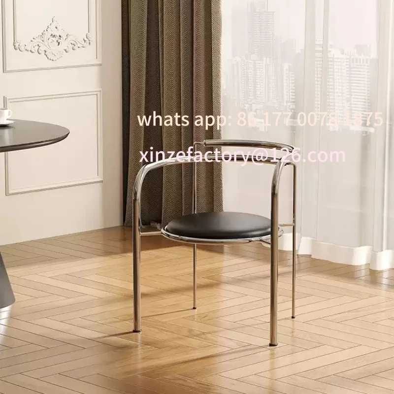 Customizable Single Backrest Creative Light Luxury Dining Chair Medieval Style Living Room Home Chair