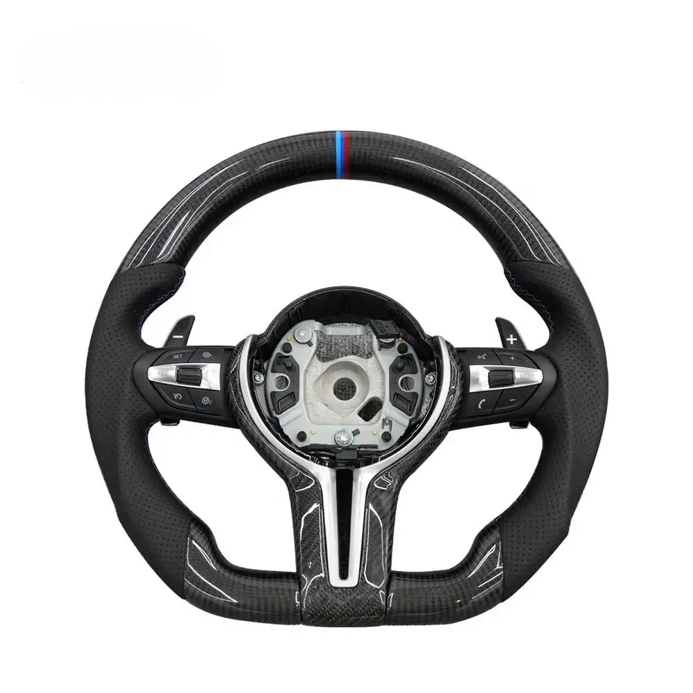 High grade genuine carbon fiber Perforated leather universal steering wheel for BMW M2 M3 M4 M5 M6