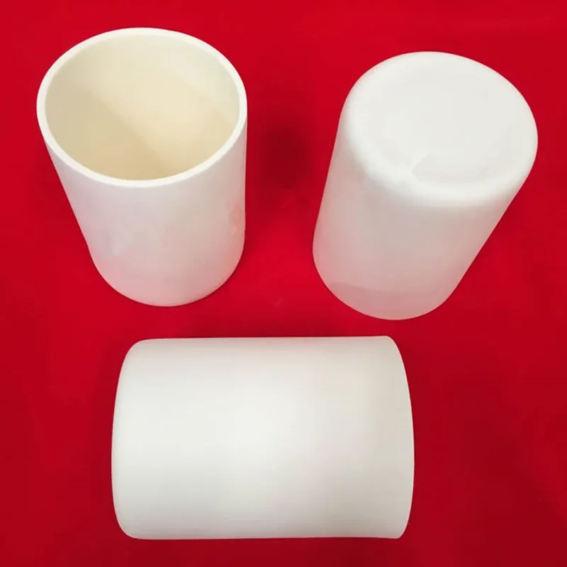 99% Alumina Corundum Crucible with High Temperature Resistance of 1600 ° C Lab 1300ml 1500ml Cylindrical Alumina Crucible