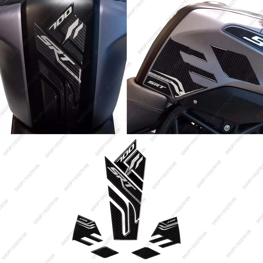 For QJ Motor SRT 700 srt700 2024 Limited Edition 3D Resin Sticker Motorcycle Tank pad Protection Sticker kit Non-slip