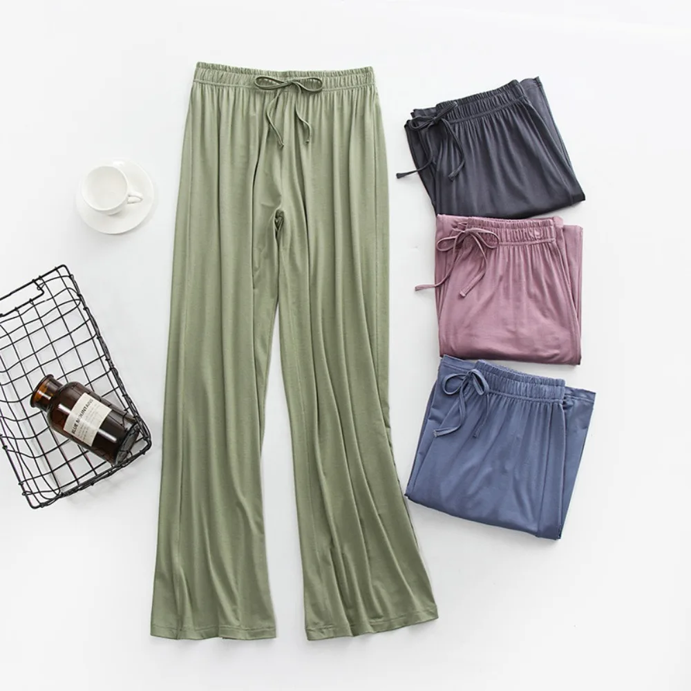 

2026 New Spring Summer Pajamas Pants Pijama Comfortable Loose Home Pants Thin Bottoms Womens Sleepwear Lounge Wear Homewear