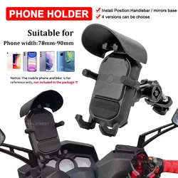Soporte de teléfono móvil recargable para motocicleta, soporte de montaje con cubierta de sombrero, manillar de 19-33mm, 10-24V