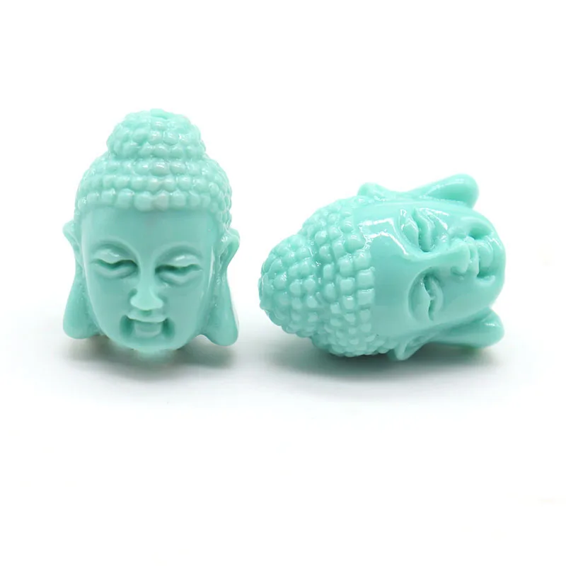 Colorful Buddha Head Coral Beads For Jewelry Making Necklace Bracelet Artificial Coral Engraving Buddha Accessories