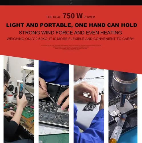 Hot Air Gun   JCD 8858 for Soldering 700W Heat Gun Welding Repair Tools Micro Rework Soldering Station LED Digital Hair Dryer - Image 2