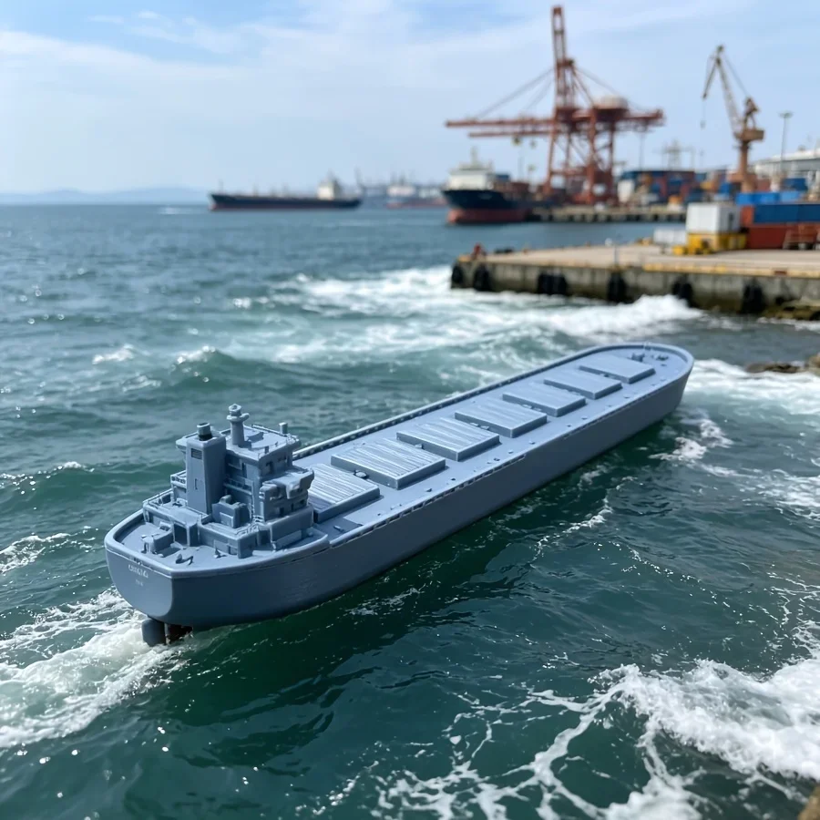 Miniature Container Cargo Ship Model Detailed Freighter Vessel Figurine For Diorama Wargaming Nautical Scene Decor Gift