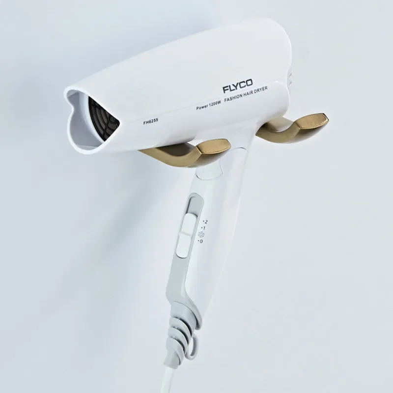 copper Hair Dryer Holder Wall Dryer Cradle Straightener Stand Hairdryer Organizer Storage Box Toilet Blower Holder Bathroom