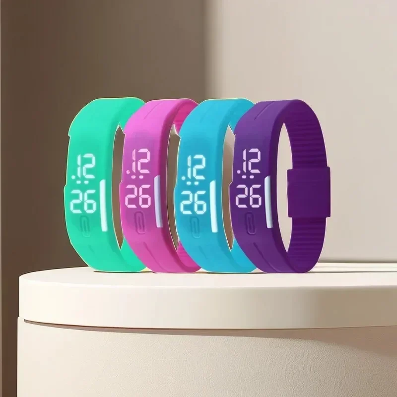 Montres numériques de sport pour enfants, montre-bracelet pour filles et garçons, affichage LED, bracelet en silicone chaud, horloge pour hommes et femmes