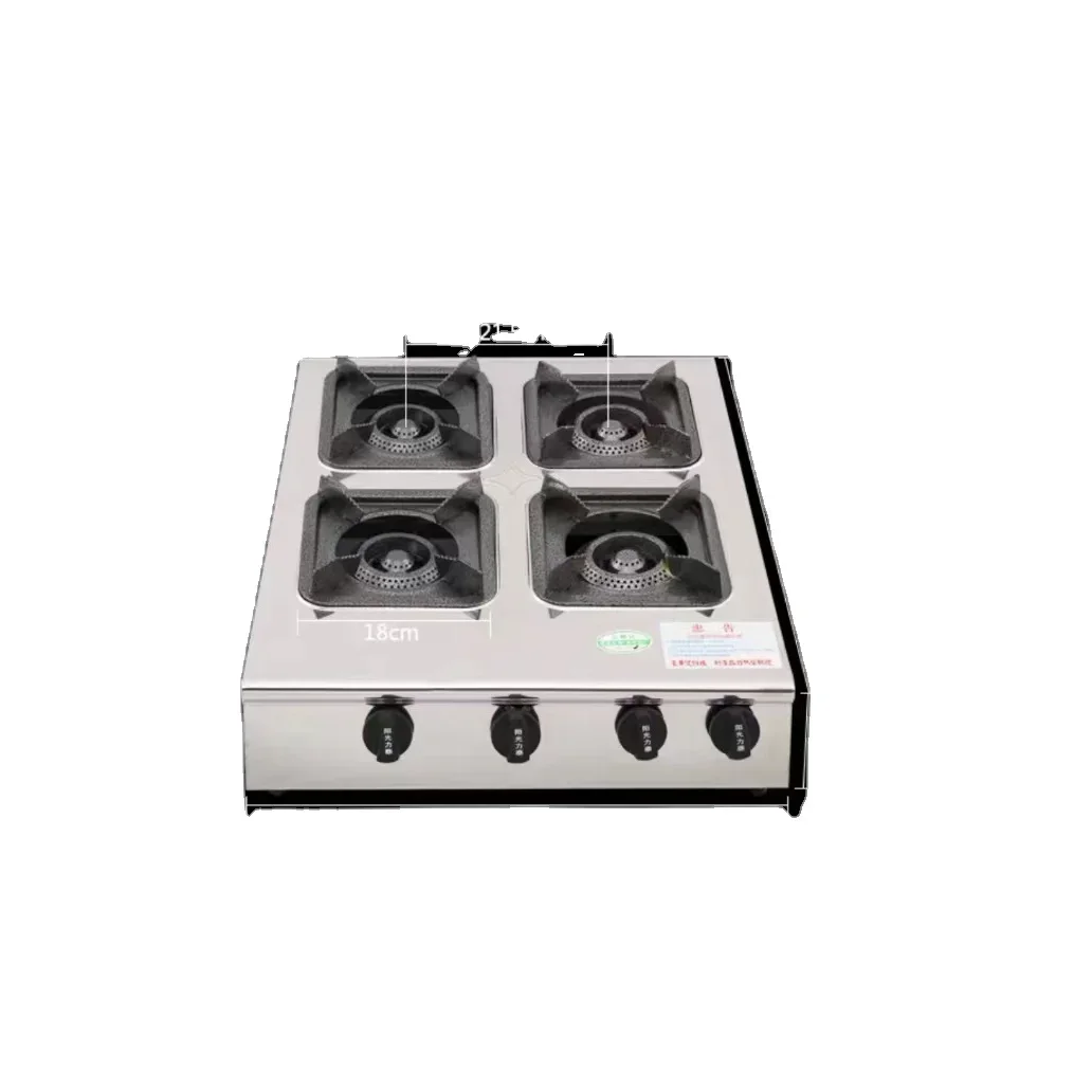 Gas stove countertop Stainless steel gas stove four burners