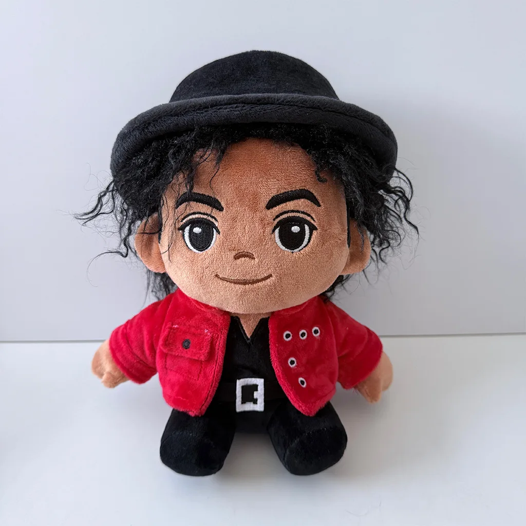 2026 New Red Michael Cute Plush Doll Soft Stuffed Collectible Figurine For Michael Music Fans Home Decor Indoor Decoration Gift