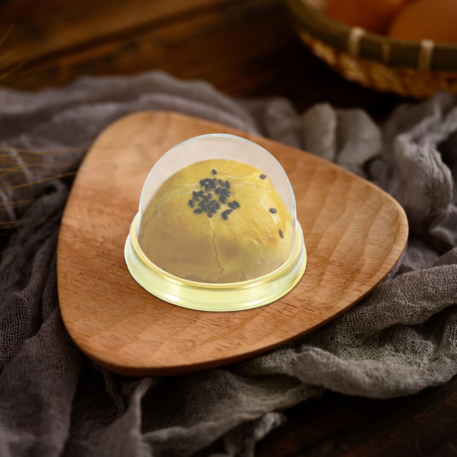 50 قطعة صفار البيض نفخة صندوق القمر كعكة الحاويات صناديق كعكة صغيرة حامل كب كيك واحد صندوق الحلوى حاويات كب كيك صغيرة #6