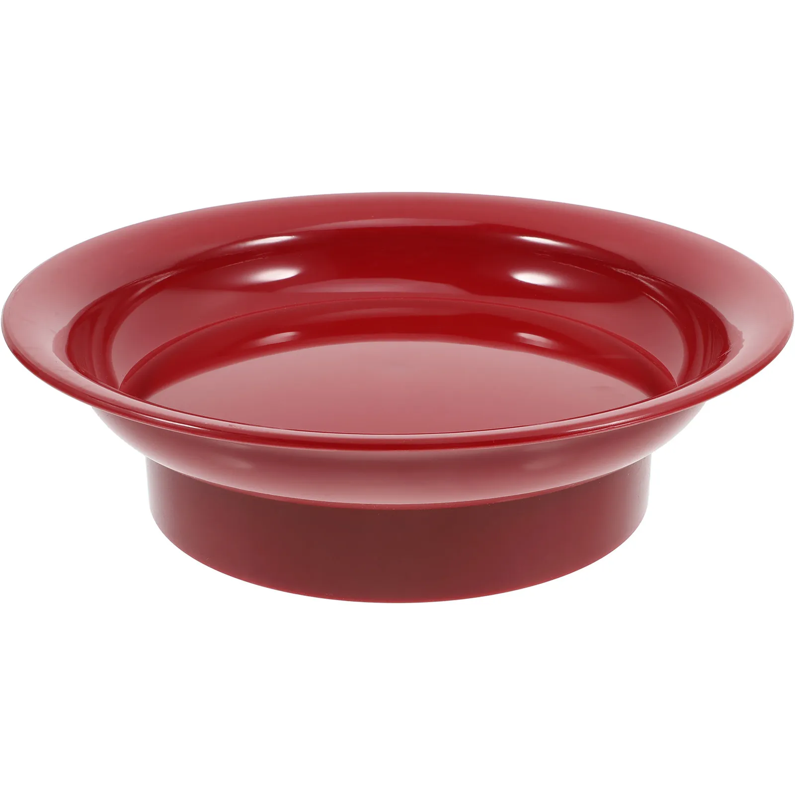 Red Bakelite Fruit Bowl Religious Offering Plate for Buddhist Altar Festive Ceremony Decorative Fruit Basket Kitchen Countertop