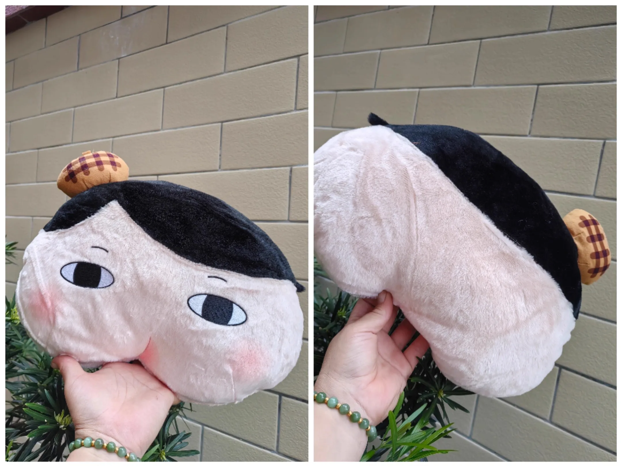 

New Books Oshiri Tantei The Butt Detective Boys Girls Face Plush Pillow Cushion Kids Stuffed Toys For Children 35CM