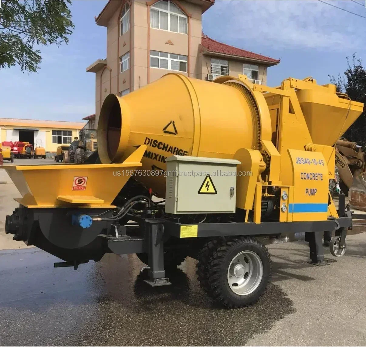 Concrete Pump With Mixer Concrete Conveyor Pump Die sel Engine For construction