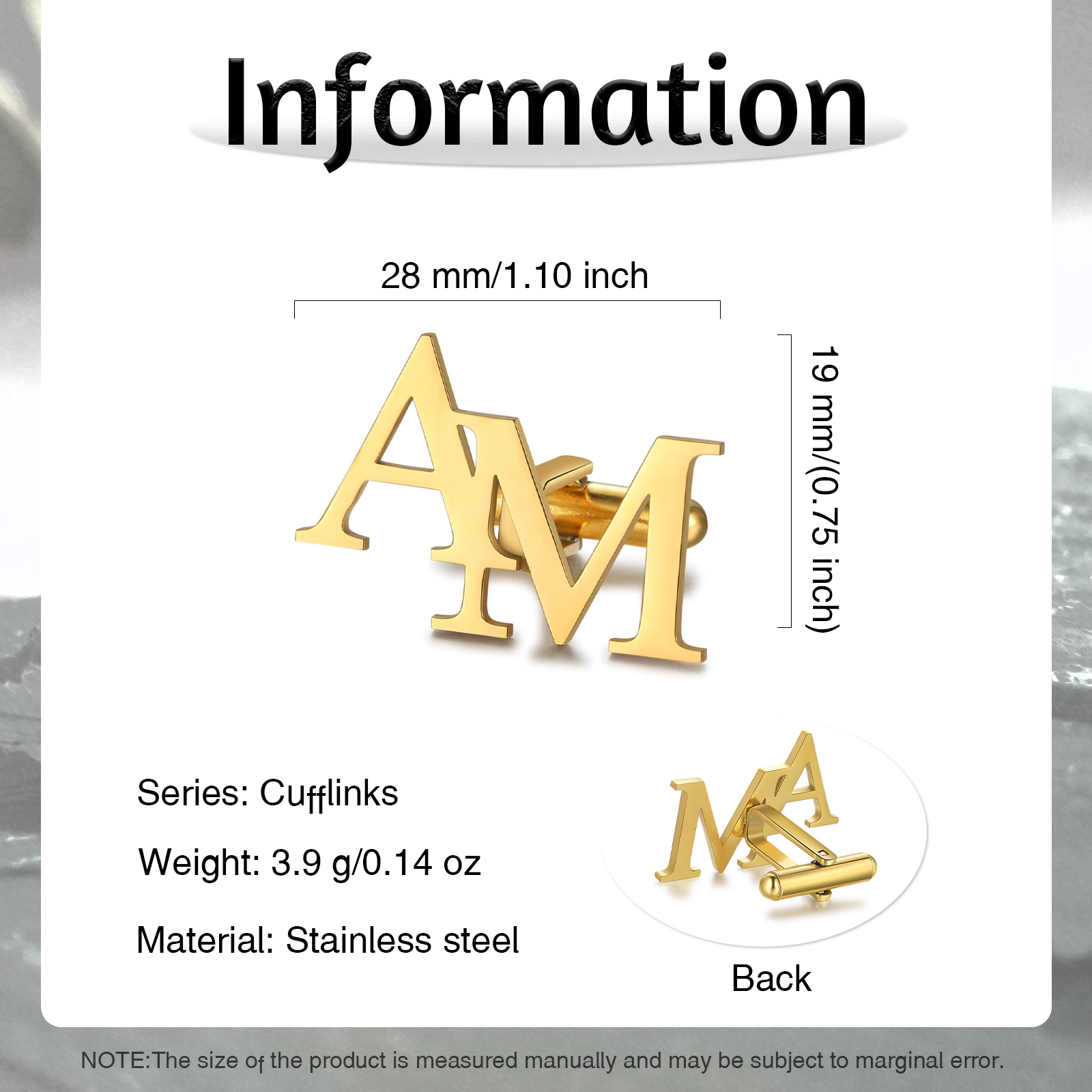 أزرار أكمام قميص مخصصة للرجال من JewelOra ، زر الكفة بالاسم المخصص ، الفولاذ المقاوم للصدأ ، مجوهرات الزفاف ، هدية الأزواج