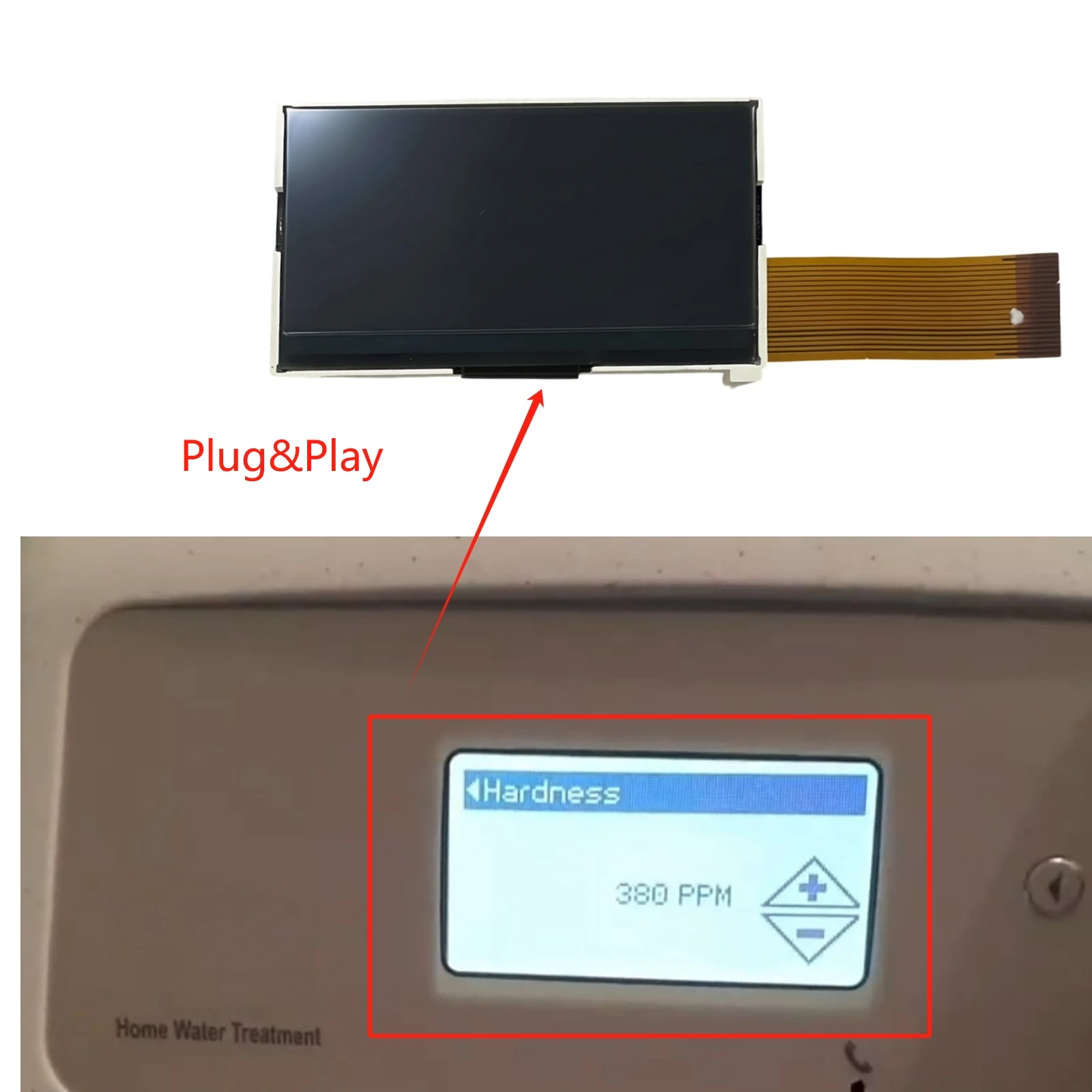 Plug & Play 609ECM EcoWater Display Screen Replacement, LCD Control Panel Module for 609 ECM Water Softener