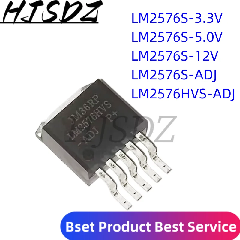 LM2576S-LM2576S-3.3 a 263, LM2576S-5.0, TO263-5, LM2576S-ADJ, LM2576 a-263, 3,3 V, 5V, 12V, LM2576HVS, ajustable, 10 unids/lote