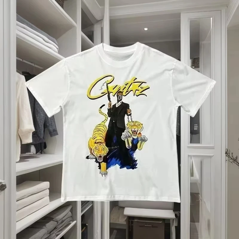 

Футболка 2025 года, модная повседневная футболка с короткими рукавами, летняя брендовая мужская и женская футболка большого размера с круглым вырезом