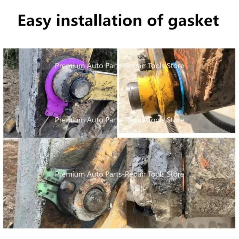 5pcs Excavator Loader Gasket Free Bucket Shaft Guard Shaft Gasket Wear-resistant Round Shaft Cushion Mechanical Gasket