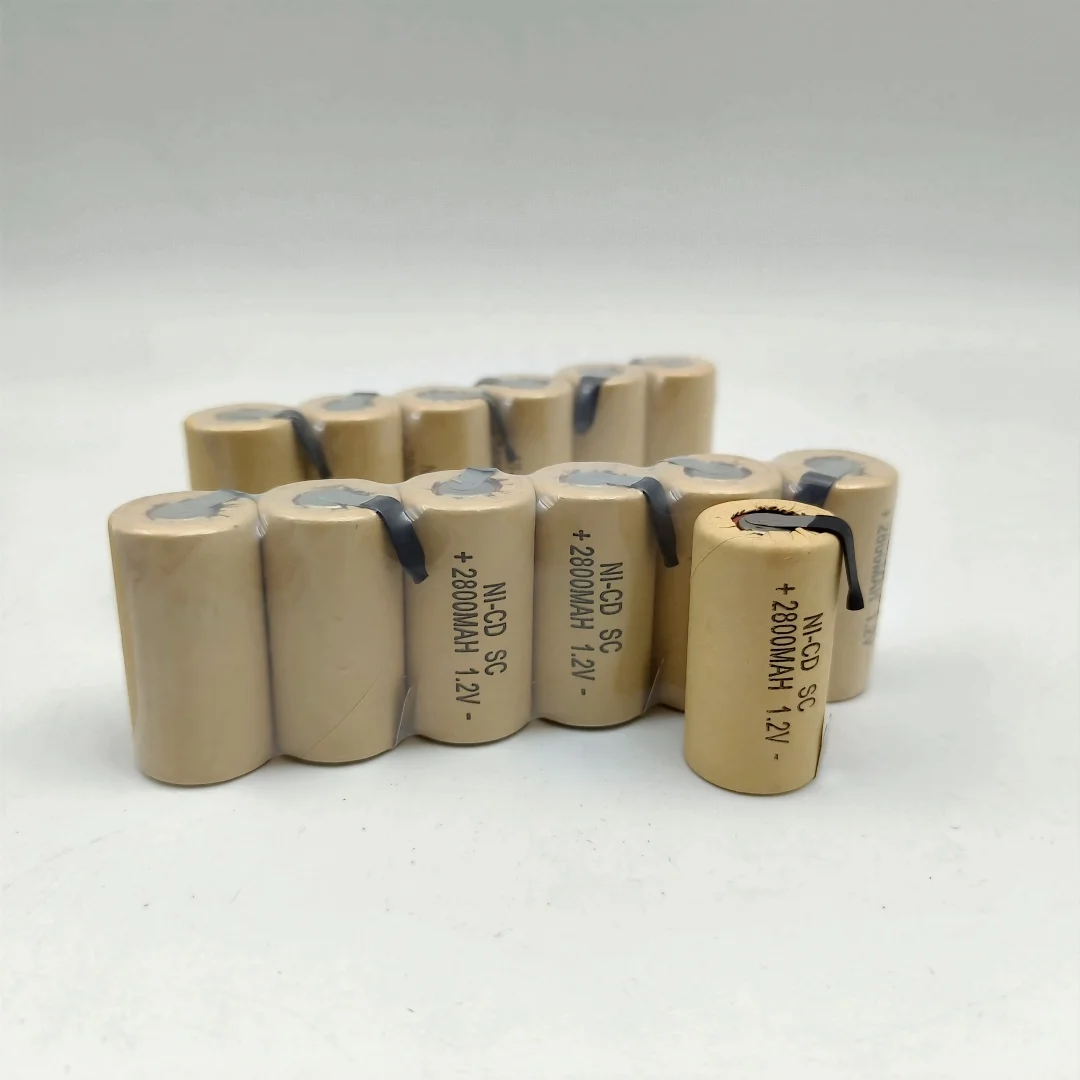 SC Batteries 2-20pcs Screwdriver Electric Drill 1.2V 2200mA H/2800mAh SubC Ni-Cd Rechargeable Battery