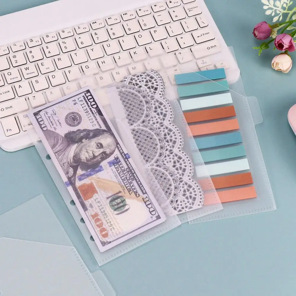 5pcs A6/A7 Binder Folders Inner Page PP 6 Hole Idol Photo Card Holder Photo Album Colorful Loose Leaf Inside Paper