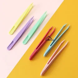 Colored Plastic Tweezers Nylon Reinforced Pink Blue Purple 12CM Precision Tweezer for Journal Scrapbooking Stickers DIY Tool