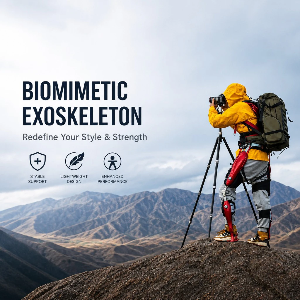 Cool Tactical Iron Man Style Backpack With Alloy Frame Foldable Lightweight Design & Adjustable Straps-Mecha Passive Exoskeleton