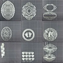 balloon Oval Wreath lovers Metal Cutting Dies DIY Scrapbooking Decoration Card Making Paper Craft