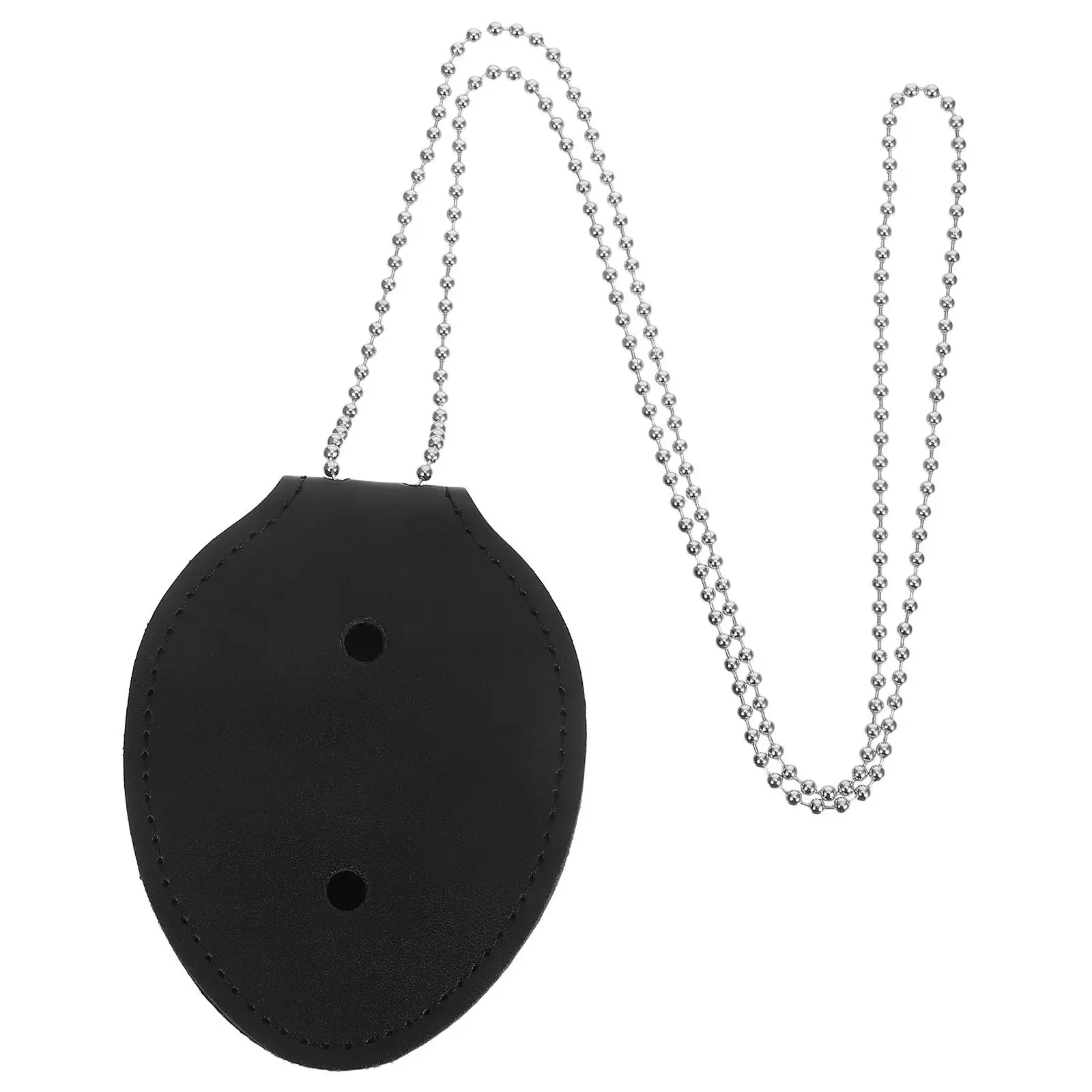 

Держатель для бейджа на шею с бусинной цепочкой и стационарным металлическим зажимом. Стильный круглый зажим для бейджа унисекс для использования в костюмах.