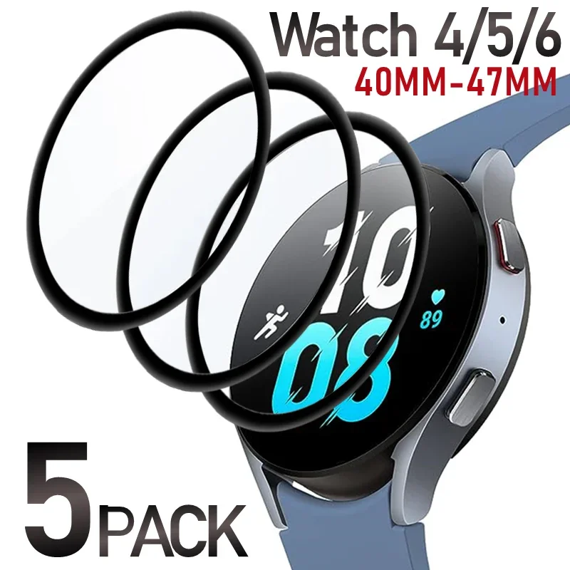 Soft Watch6 Protective Film For Samsung Galaxy Watch 6 Classic 5Pro 4 40/44MM Screen Protector For Samsung Watch 4 5 6 43mm 47mm