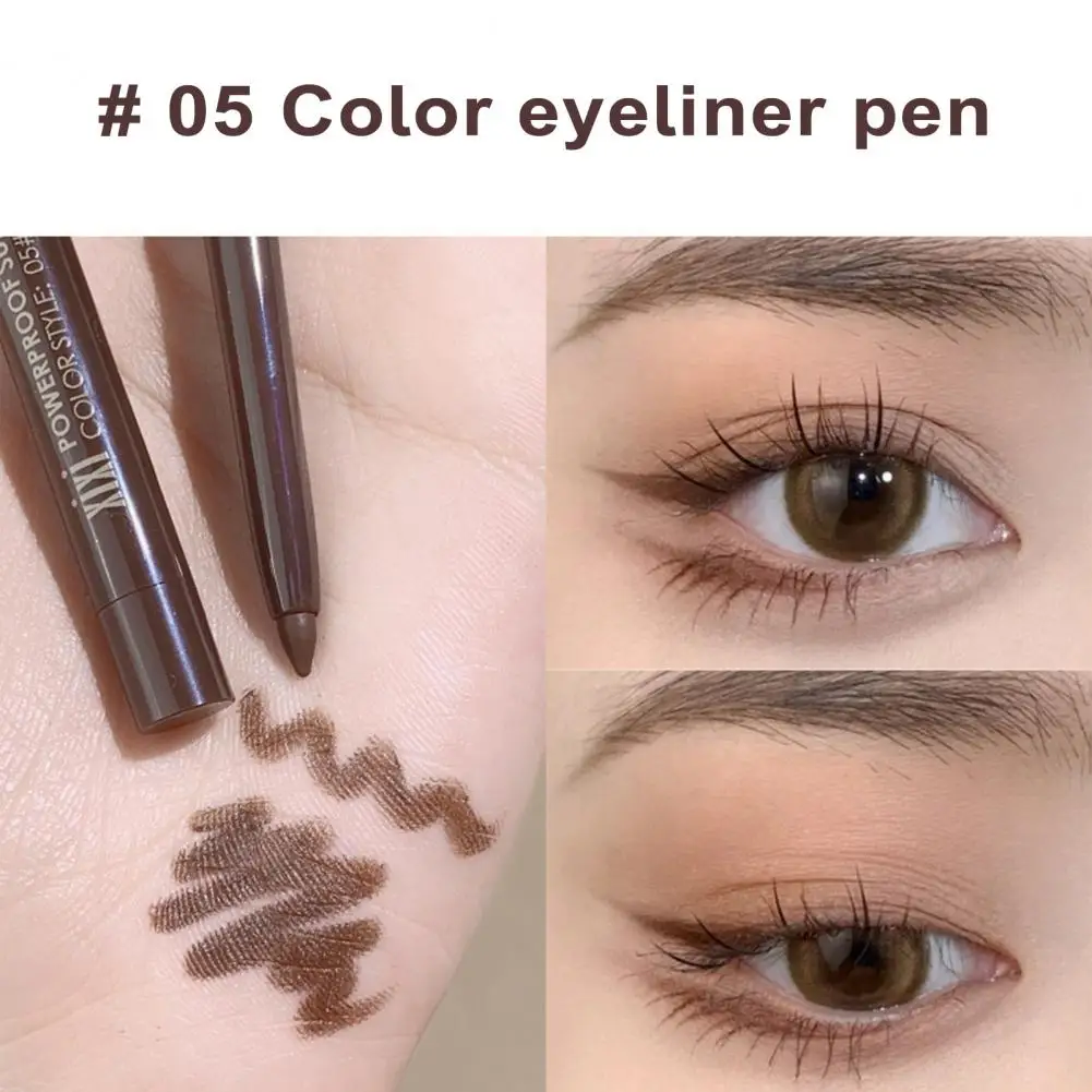 Comfortable Grip Eyeliner Waterproof Eyeliner Long-lasting Smudge-proof Colour Eyeliner Gel Pencil Waterproof Safe for Beginner