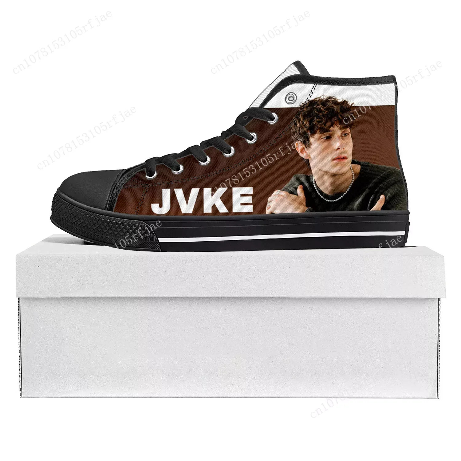 

JVKE Popular Singer Pop Music High Top High Quality Sneakers Mens Womens Teenager Canvas Sneaker Casual Couple Shoes Custom Shoe