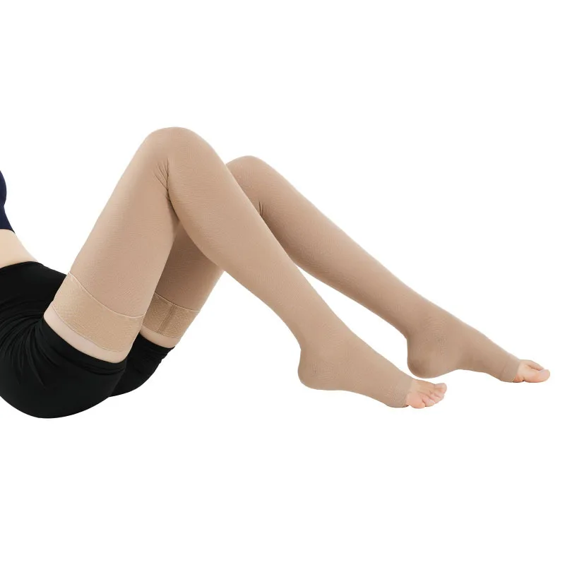 

Level One Graduated Compression Stockings Open Toe Varicose Veins Pregnancy Support Nurse Health Leg Slimming Socks