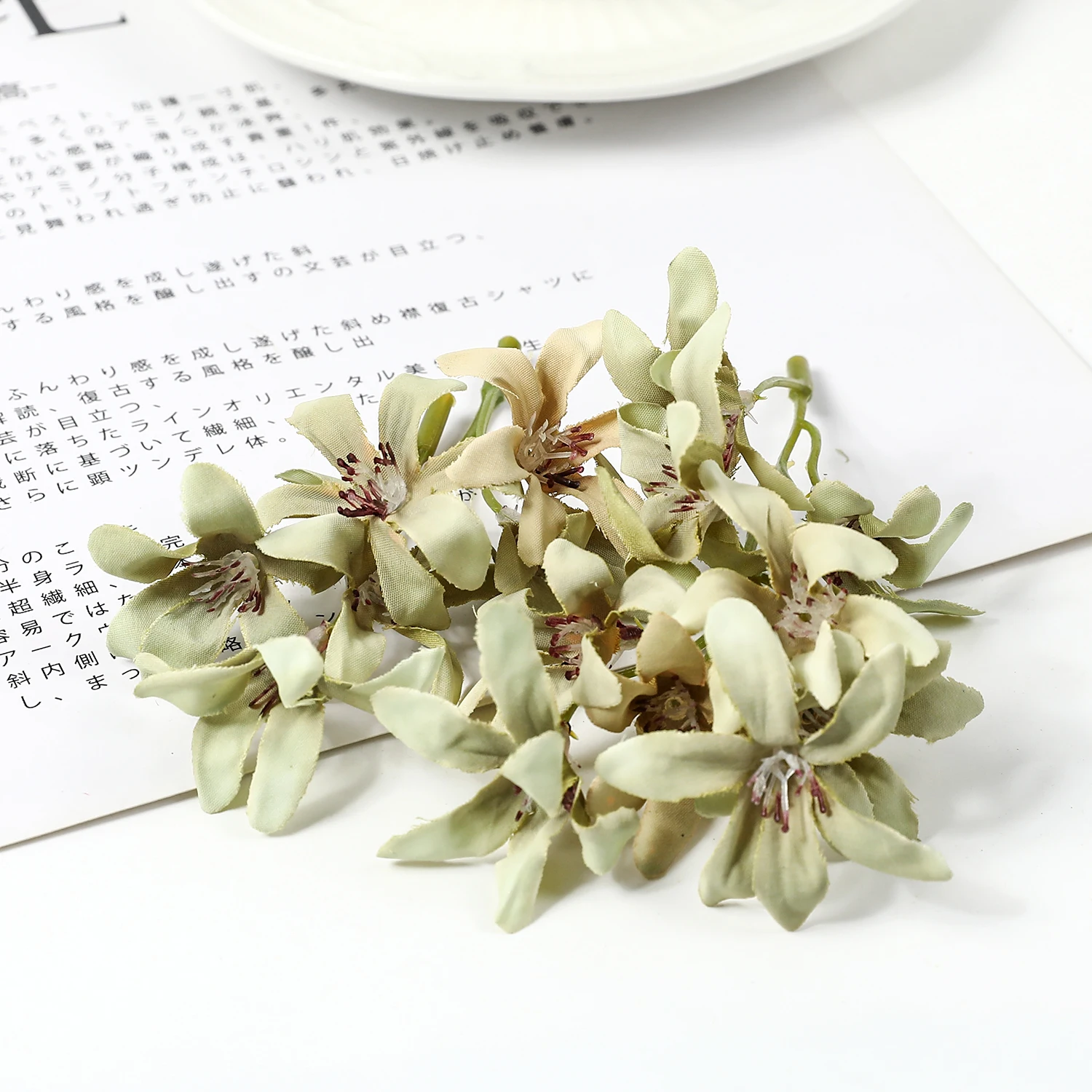 10/20Pcs Künstliche Seidenblumen Kopf Gradienten Orchidee Magnolie Blume Für Wohnkultur Hochzeit Dekoration DIY Haarnadel Zubehör – Detail 10