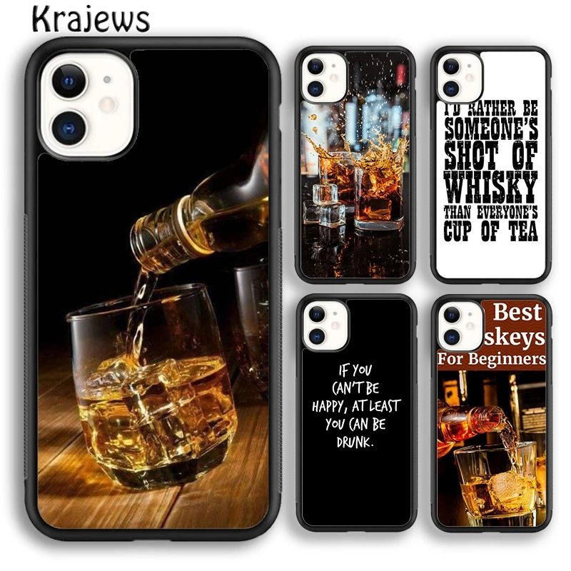 Krajudios-funda de teléfono con cita de WHISKY para iPhone, 15, SE2020, 14, 6, 7, 8 plus, XS, XR, 11, 12, mini, 13 pro max