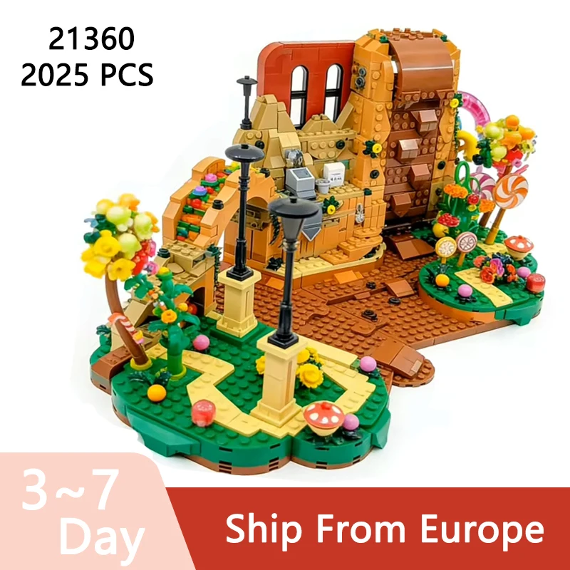 2025 pièces Nouveau modèle de usine de chocolat à assembler, jouets de construction de paysage urbain, décoration de maison, cadeau pour enfants et adultes, compatible 21360