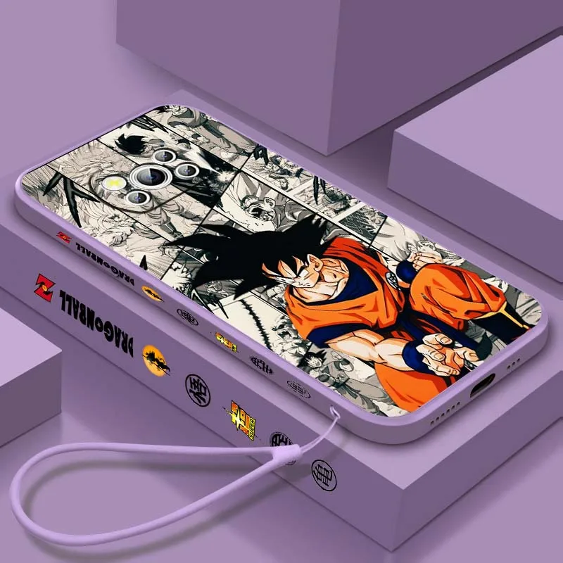 

Trend Art Goku Dragon Ball Phone Case For Xiaomi Mi Poco X7 X6 X5 X4 X3 M7 M6 M5s M5 M4 M3 F7 F5 F4 Pro 5G Liquid Left Rope
