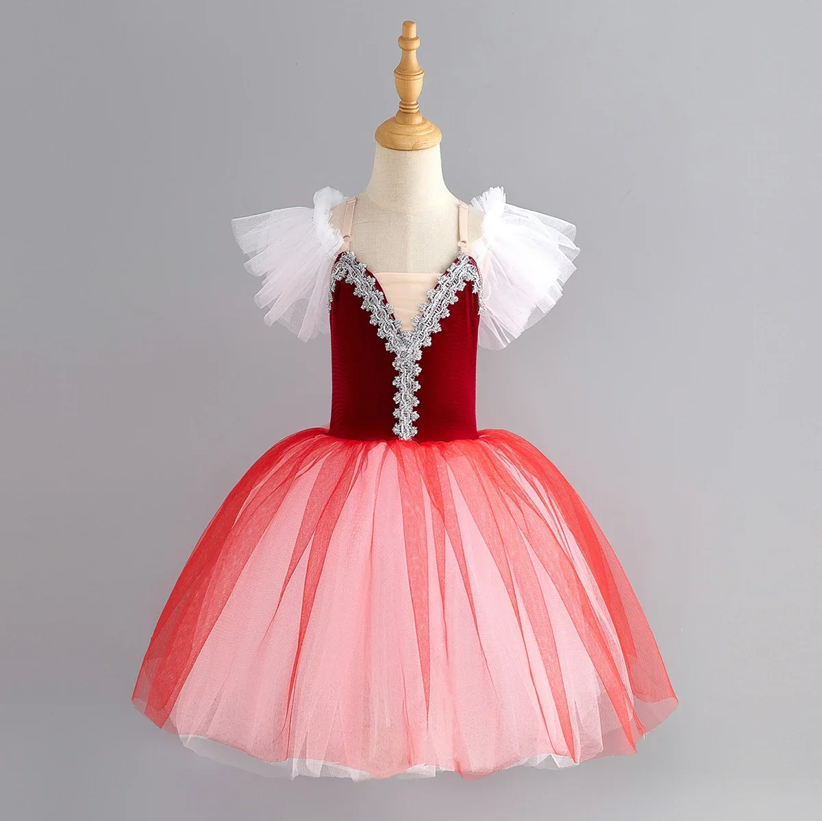 Bambini Ballet Tutu Dress Flower Women Dance Performance Costumes Swan Dance Performance Costumes Party Princess Dress Girls