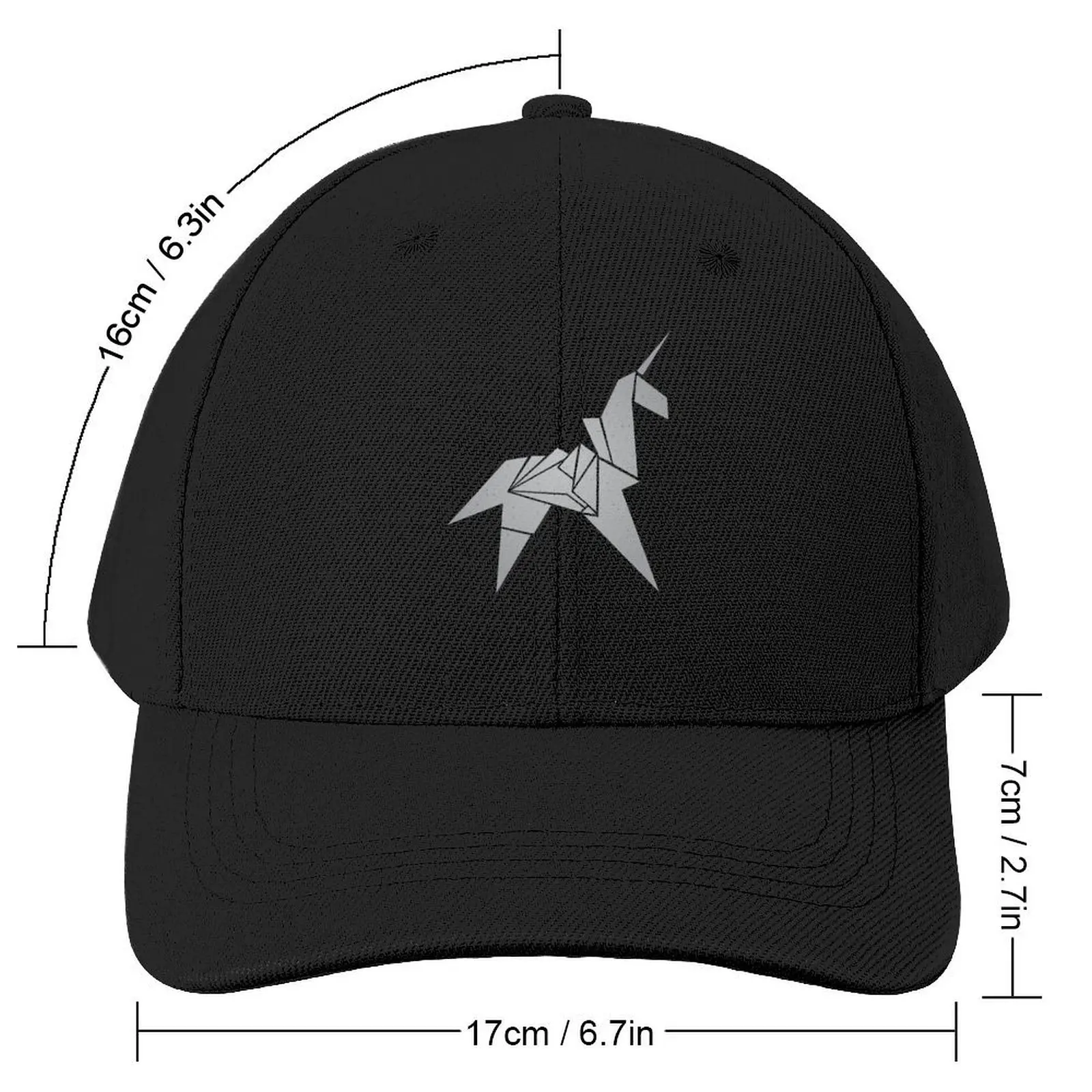 Origami Unicorn Replicant - Sliver Baseball Cap dad hat Fluffy Hat Fishing cap Vintage For Man Women's