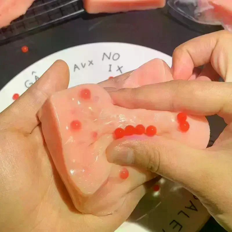 Jouet à presser à Texture Squishy, 2 pièces, conception sensorielle, jouet réutilisable, Fidget Super doux, soulage l'anxiété