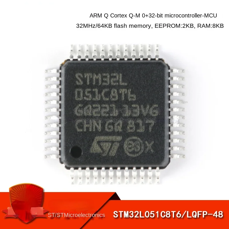 （1pcs）Authentic stm32l051c8t6lqfp-48arm cortex-m0+32-bit microcontroller MCU